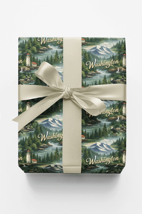 Washington Evergreen Coast - London Penny Gift Wrap