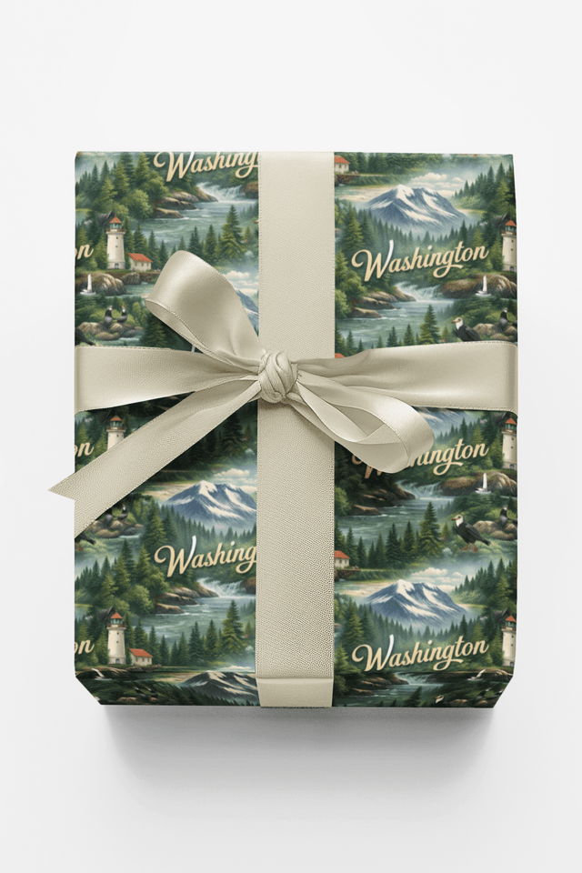 Washington Evergreen Coast - London Penny Gift Wrap