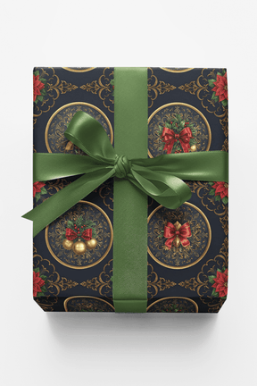 LIMITED TIME | Victorian Christmas Medallions Wrapping Paper - London Penny Gift Wrap