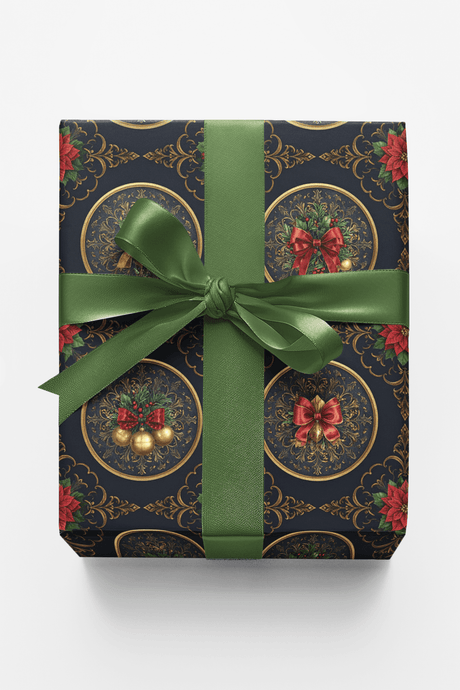 LIMITED TIME | Victorian Christmas Medallions Wrapping Paper - London Penny Gift Wrap