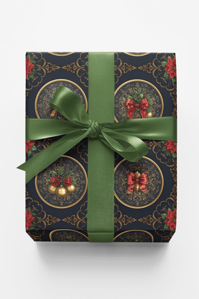 LIMITED TIME | Victorian Christmas Medallions Wrapping Paper - London Penny Gift Wrap