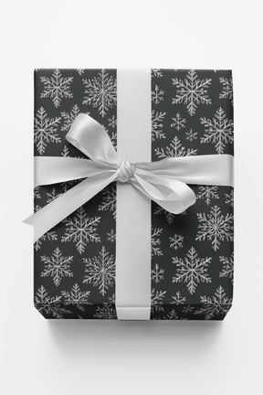 Silver Snowflake Elegance - London Penny Gift Wrap