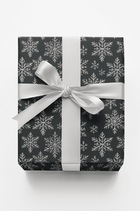Silver Snowflake Elegance - London Penny Gift Wrap