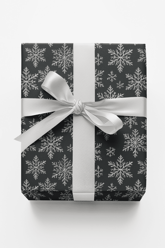 Silver Snowflake Elegance - London Penny Gift Wrap
