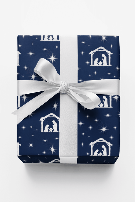 Starlit Midnight Nativity - London Penny Gift Wrap