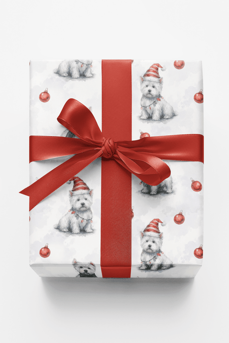 Merry Little Westie - London Penny Gift Wrap