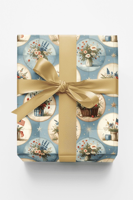 Summer Heritage Medallions Wrapping Paper - London Penny Gift Wrap
