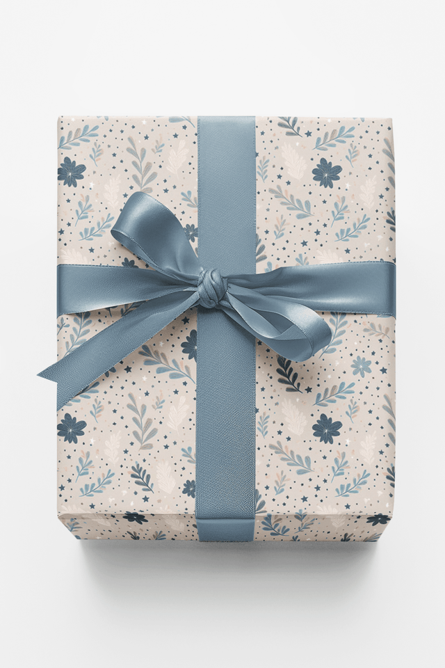 Sapphire Vines - London Penny Gift Wrap