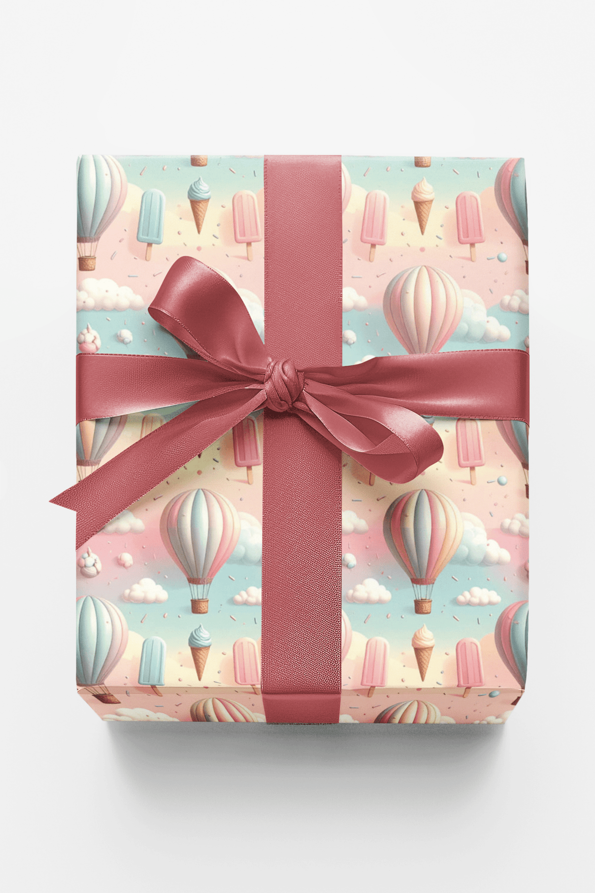 Sweet Treat Hot Air Balloons Wrapping Paper - London Penny Gift Wrap