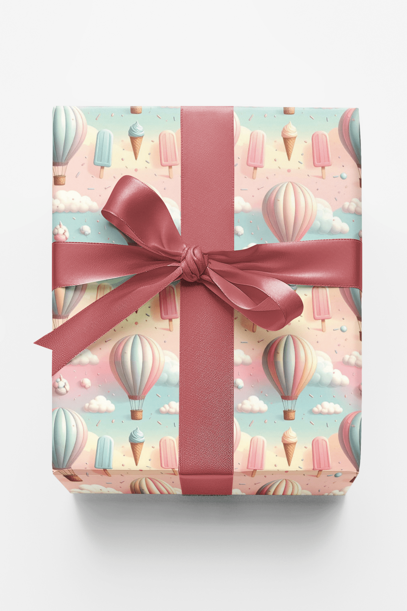 Sweet Treat Hot Air Balloons Wrapping Paper - London Penny Gift Wrap