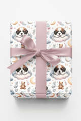 Gentle Giant Nursery (St. Bernard) Wrapping Paper - London Penny Gift Wrap