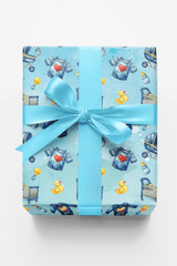 I Love Mom - Blue - London Penny Gift Wrap