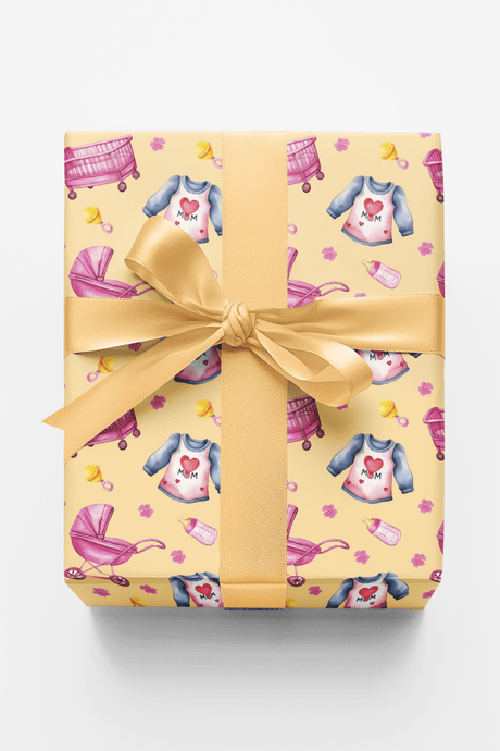 I Love Mom - Peach - London Penny Gift Wrap