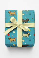 Pug Parade Polka - London Penny Gift Wrap