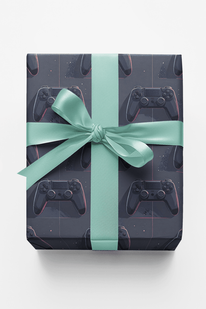 Sleek Futuristic Gaming Wrapping Paper - London Penny Gift Wrap