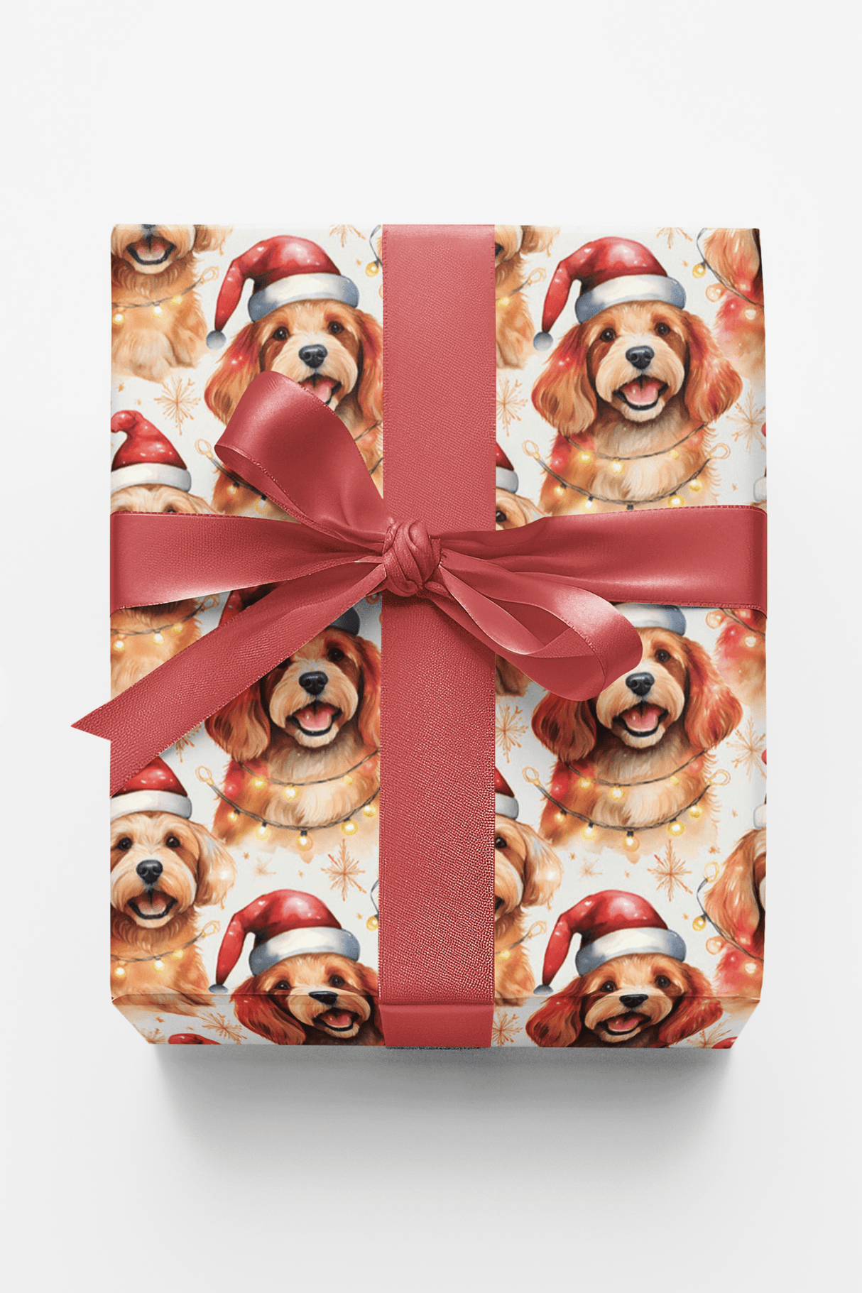 Twinkling Cavapoo Holiday - London Penny Gift Wrap