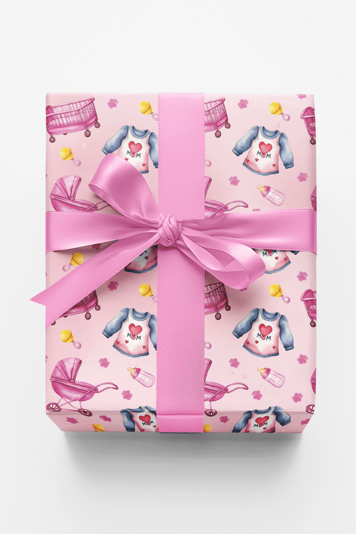 I Love You Mom - Pink - London Penny Gift Wrap