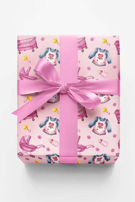 I Love You Mom - Pink - London Penny Gift Wrap