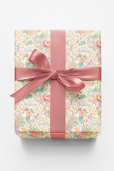 Birthday Filigree Bloom Wrapping Paper