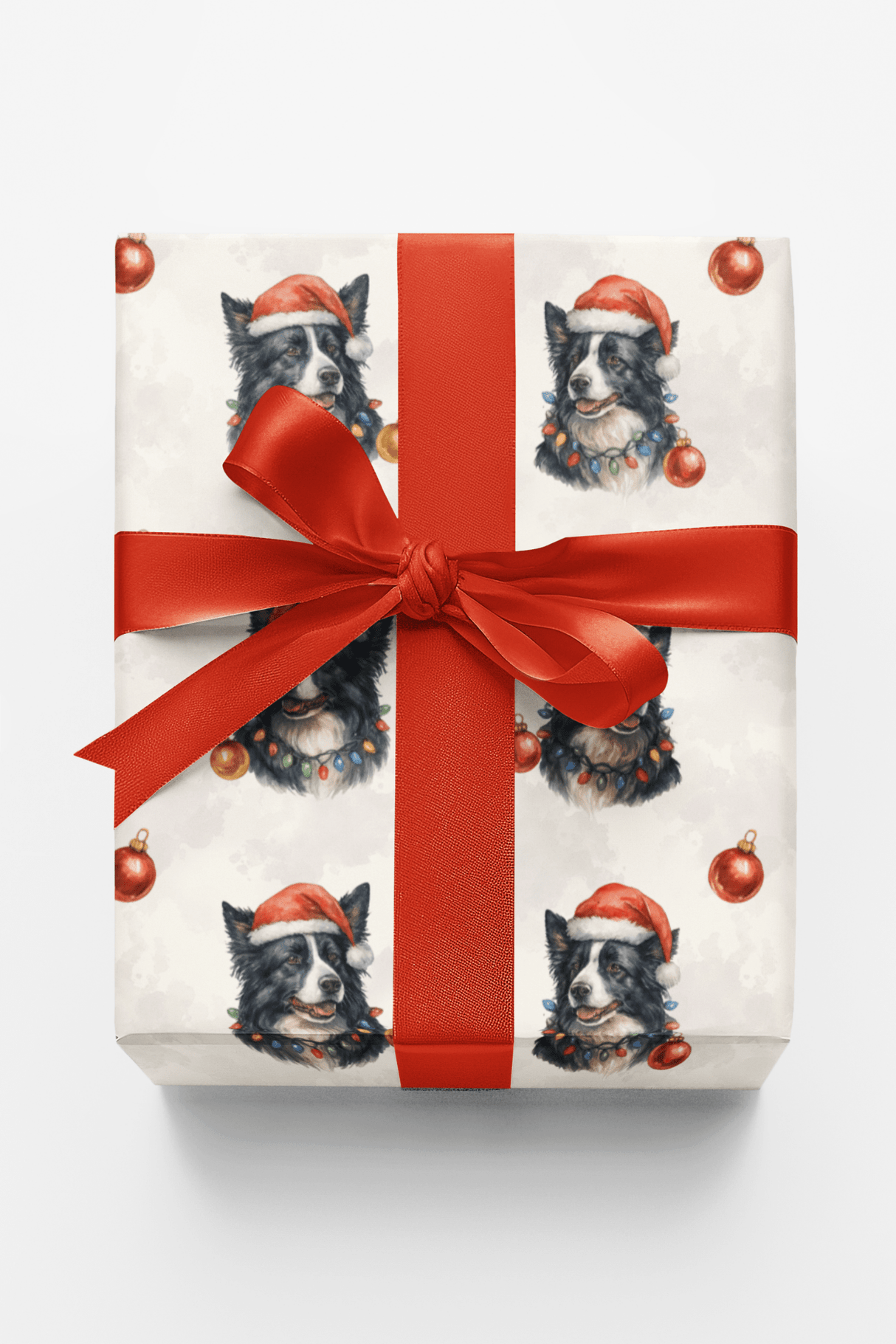 Jolly Collie Christmas - London Penny Gift Wrap
