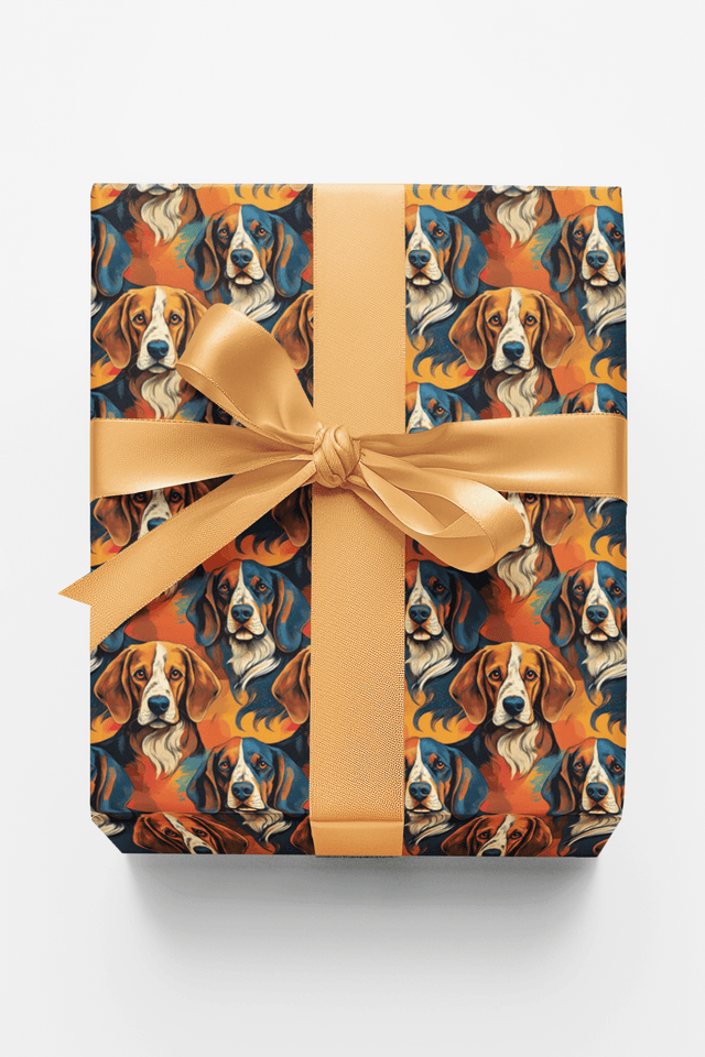 Coonhound Tracks - London Penny Gift Wrap