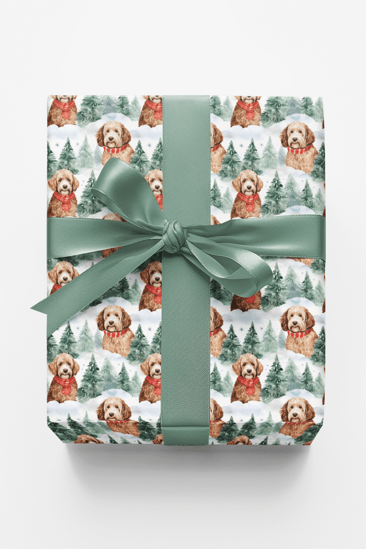 Golden Doodle Flurries - London Penny Gift Wrap