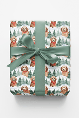 Golden Doodle Flurries - London Penny Gift Wrap