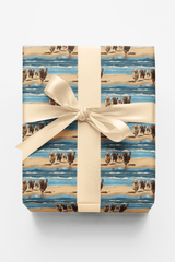 Seaside Doodle Dash - London Penny Gift Wrap