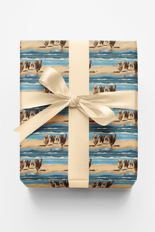 Seaside Doodle Dash - London Penny Gift Wrap