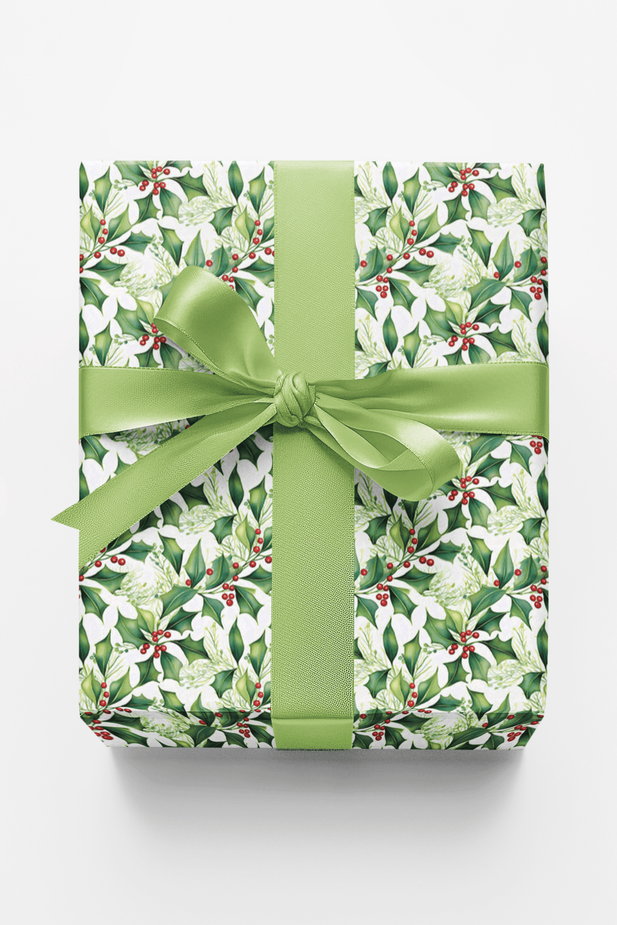 Merry Holly Blooms - London Penny Gift Wrap