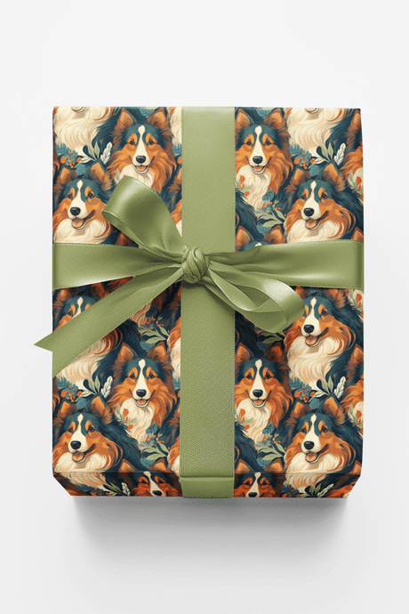 Sheltie Sophistication - London Penny Gift Wrap