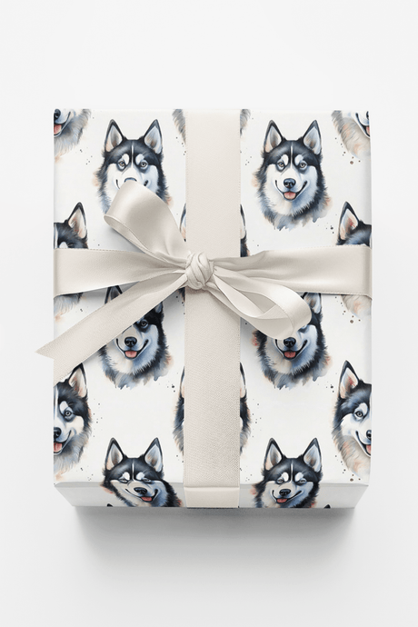 Arctic Howl Husky - London Penny Gift Wrap