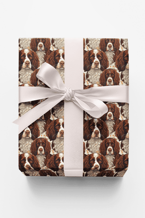 Paw Prints & Springer Sprints - London Penny Gift Wrap