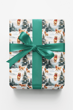 Golden Flurries - London Penny Gift Wrap