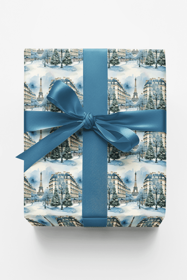 Tinsel Under the Eiffel - London Penny Gift Wrap