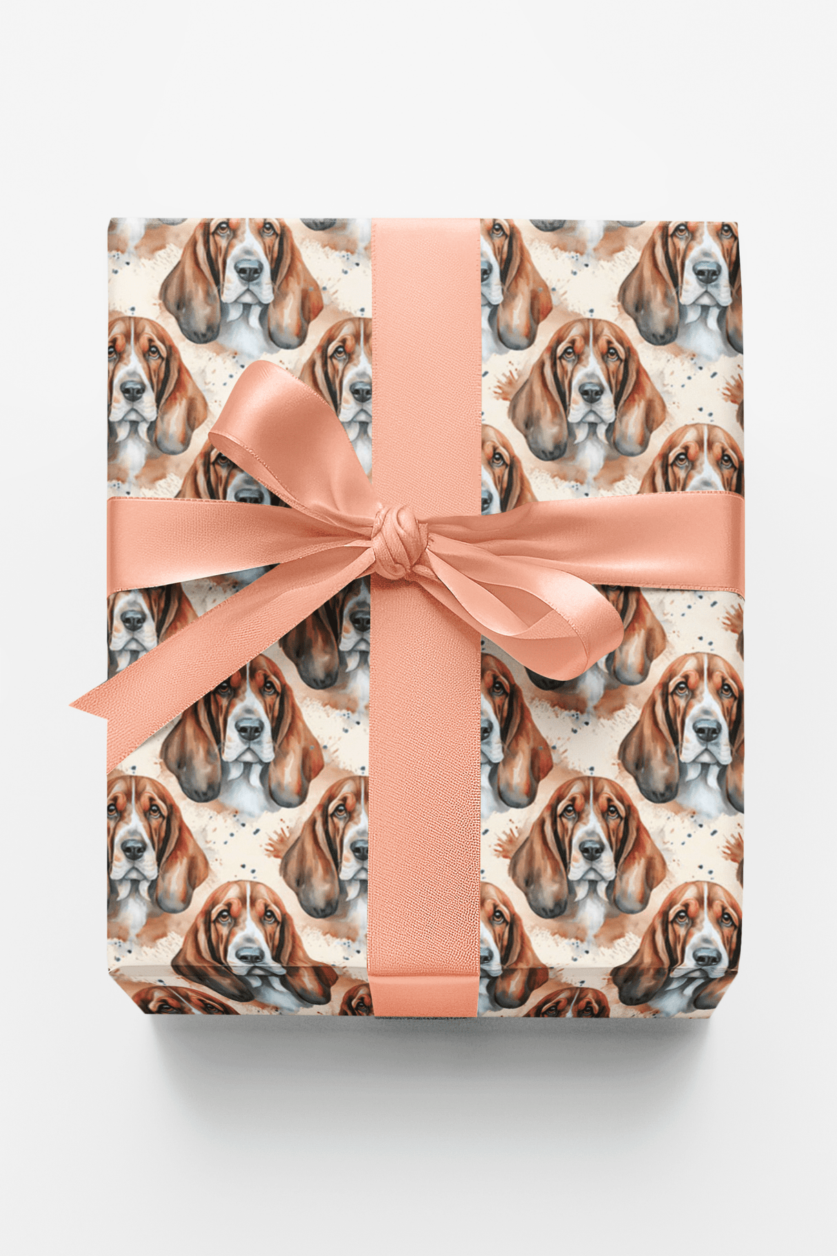 Basset Snuggles - London Penny Gift Wrap