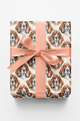 Basset Snuggles - London Penny Gift Wrap