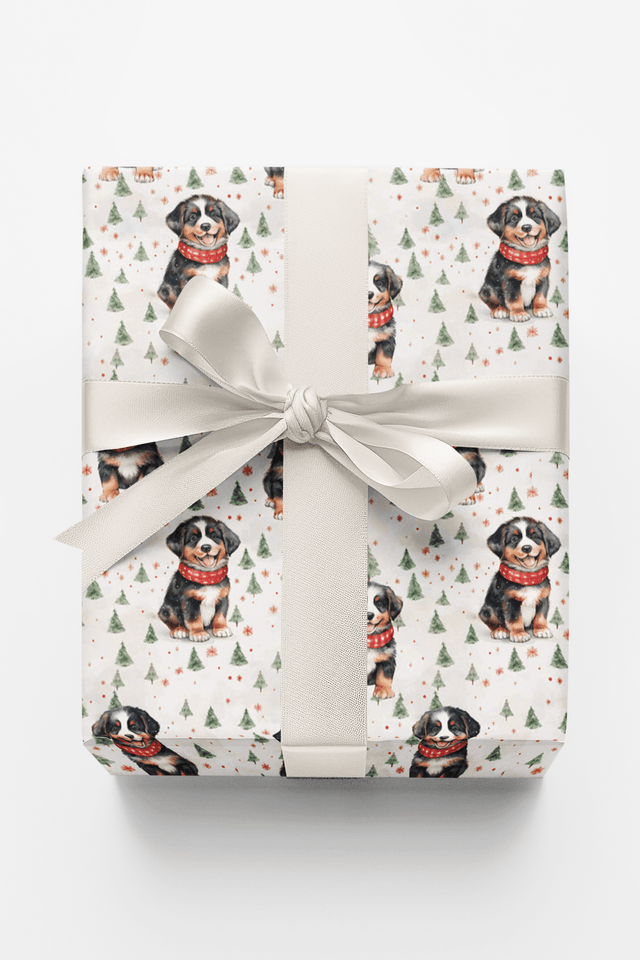 Bernese in the Snow - London Penny Gift Wrap
