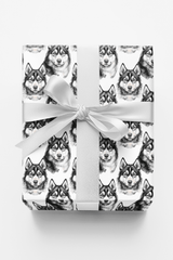 Snow Trails & Husky Tails - London Penny Gift Wrap
