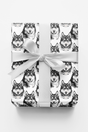 Snow Trails & Husky Tails - London Penny Gift Wrap