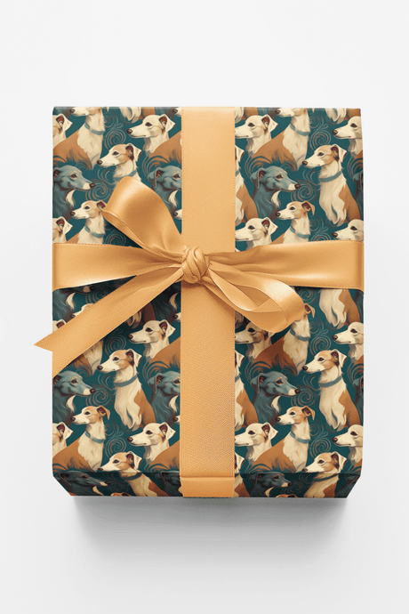 Happy Whippet Days - London Penny Gift Wrap