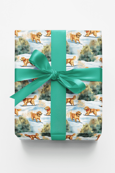 Golden on the Slopes - London Penny Gift Wrap
