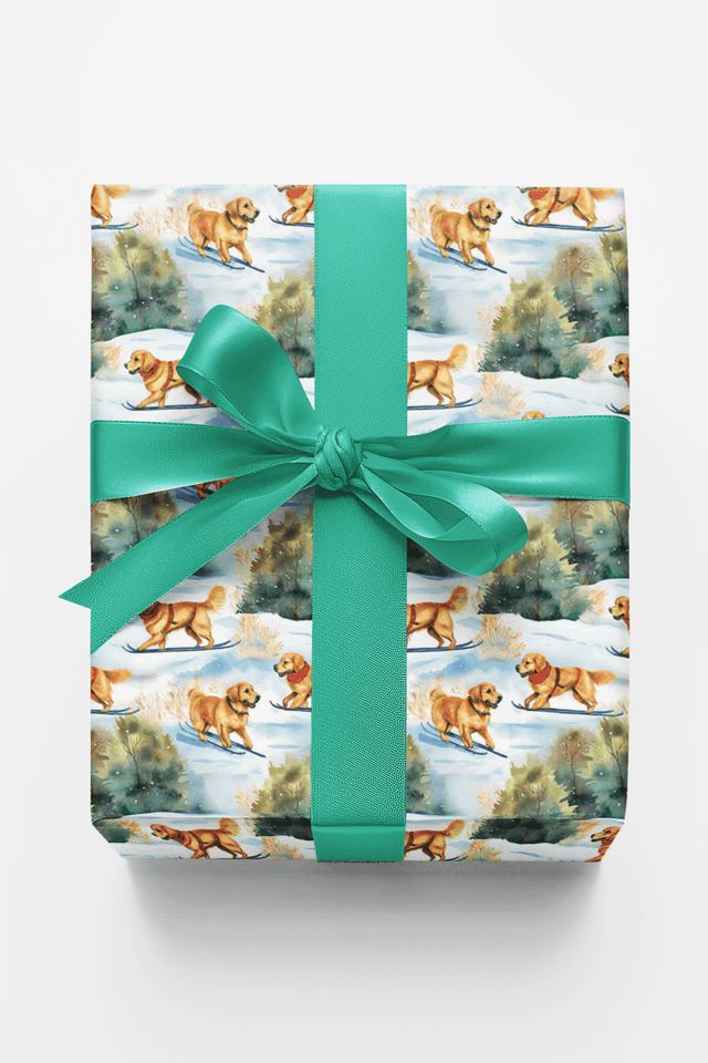 Golden on the Slopes - London Penny Gift Wrap