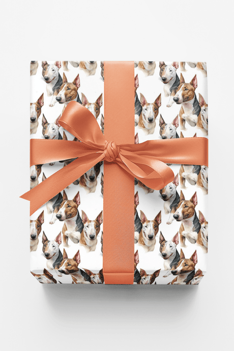 Bull Terrier Charm - London Penny Gift Wrap