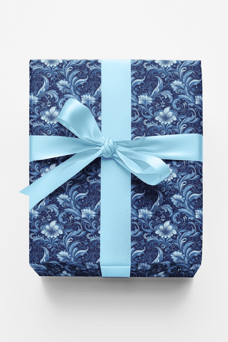 Baroque Bleu - London Penny Gift Wrap