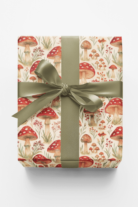 Mushroom Meadow - London Penny Gift Wrap