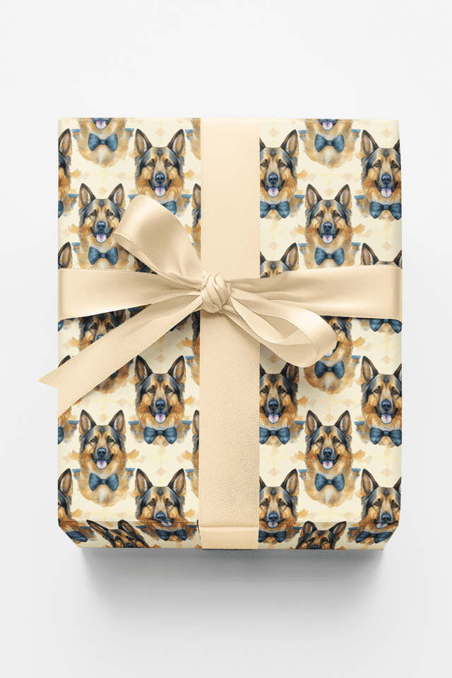 Wedding-Ready German Shepherd - London Penny Gift Wrap