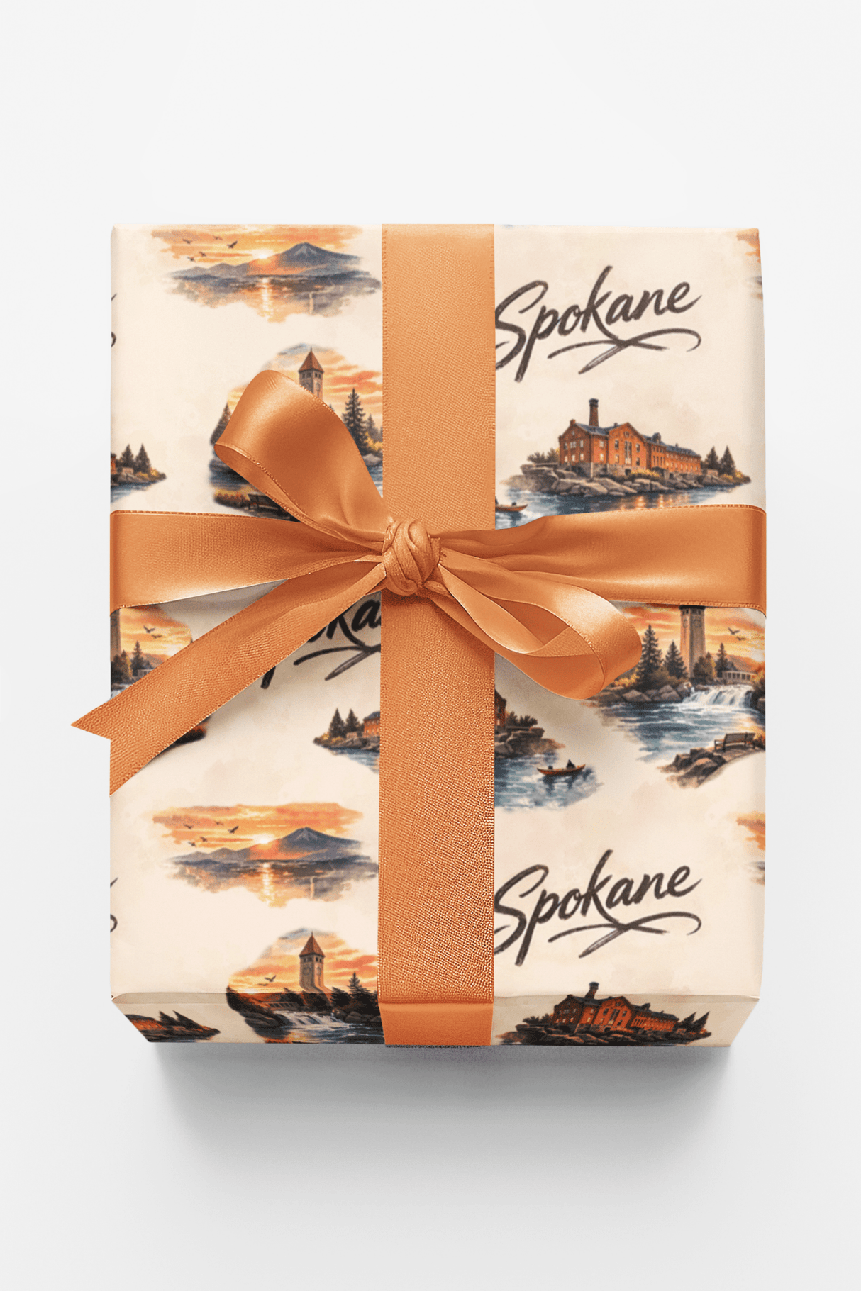 Spokane Riverfront Falls - London Penny Gift Wrap