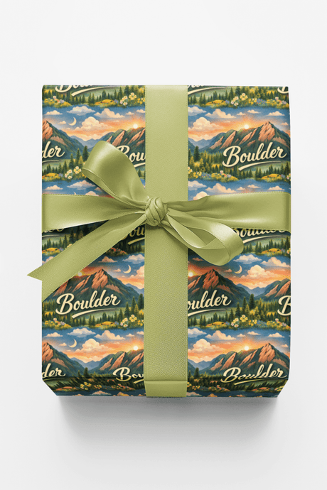 Boulder Flatirons Gold - London Penny Gift Wrap