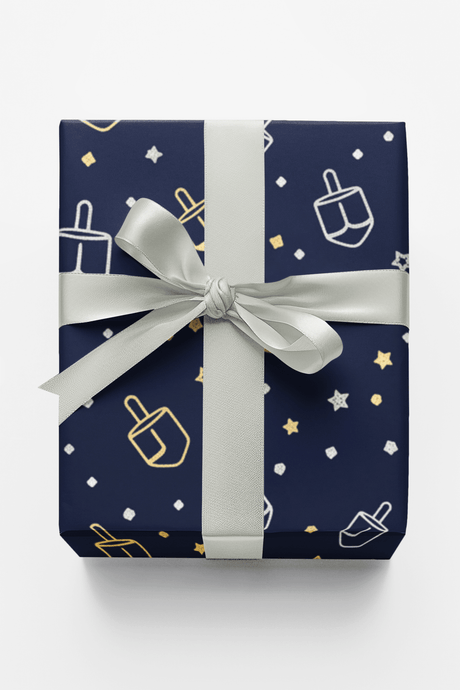 Dreidel Dots - London Penny Gift Wrap